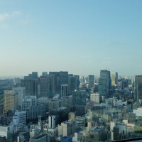 披露宴会場から見える東京のビル群。余興がなくてもこの眺め！