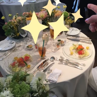 高砂ではなくテーブル！珍しい！