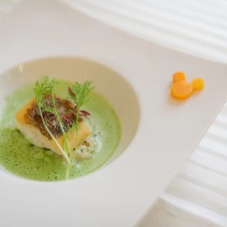 お魚料理
ニンジンをミッキーの形にしてもらいました