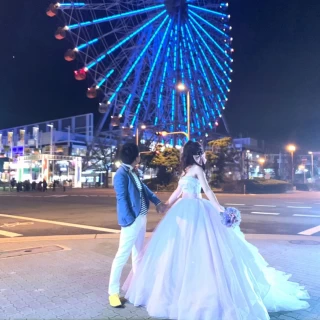 観覧車バックにパシャり