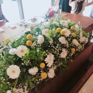高砂の生花は豪華でした。