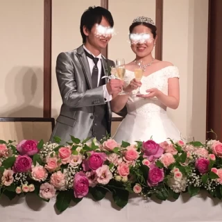 少人数の披露宴。アットホームで豪華な披露宴になりました。