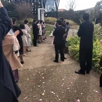 フラワーシャワーをしました。