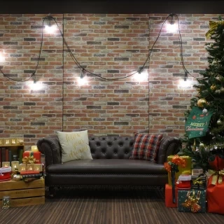 ロビー飾り、クリスマス仕様です