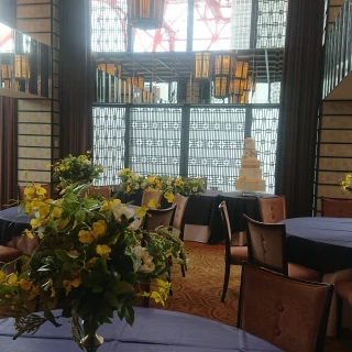 和の雰囲気のある披露宴会場