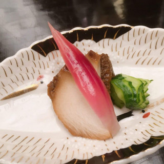 料亭河文伝統の鮑の塩蒸し