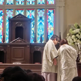 和装で！チャペルでアフターセレモニー♪