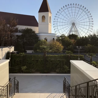 チャペルから出た大階段からの景色