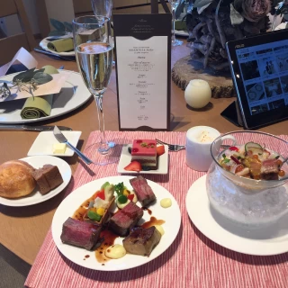 試食の料理