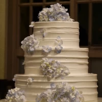 ウェディングケーキ　紫陽花