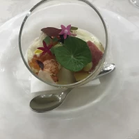前菜です。ジュレ状のソースがとても美味しかったです。