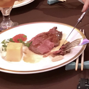 肉料理のステーキ。|550448さんのアートホテル弘前シティの写真(918358)