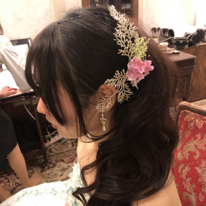 新婦ヘアコーディネート|550821さんのロイヤルマナーフォート ベルジュールの写真(1006295)