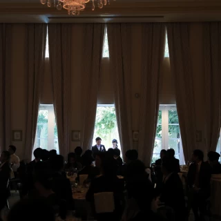 中座後、ガーデンからの入場