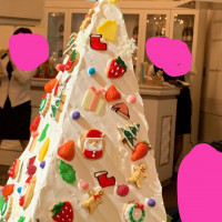 クリスマスを意識したウェディングケーキ