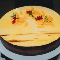 オレンジムースのウェディングケーキ