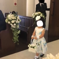 姪にリングガールを頼みました。リハも行ってくれます。