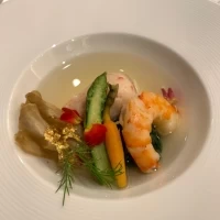 4真鯛とカニムースのマリアージュ スープ仕立て