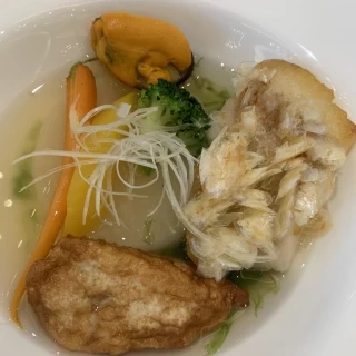 連子鯛の鱗焼き　青さのスープ