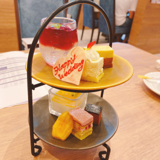 試食のデザートがとても素敵でした