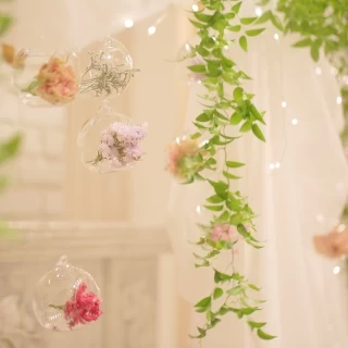 装花はこだわりました。