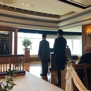 挙式が始まる直前
