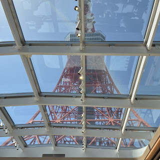 挙式から見上げる東京タワー