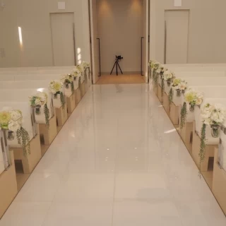 新郎新婦からの参列席への目線です。
