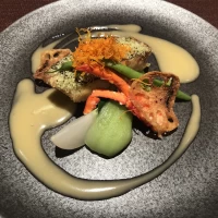 試食　魚料理（苦手なトマトソースを変更してくださった)