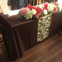 新郎新婦のテーブルの装花
