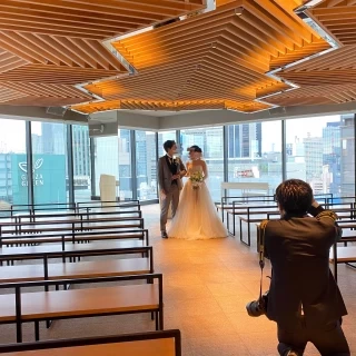 当日の挙式会場
装花なしにしました