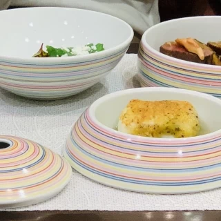 見た目も味も美味しかった試食。器も素敵。