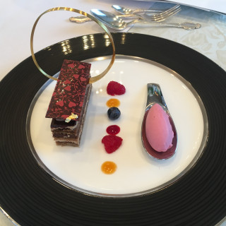 試食のデザートです。
とても美味しかったです。