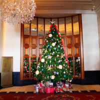 12月には、ロビーにクリスマスツリーがあり、写真もとれます。