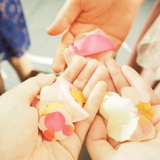 フラワーシャワー
ミッキーを半分加えました