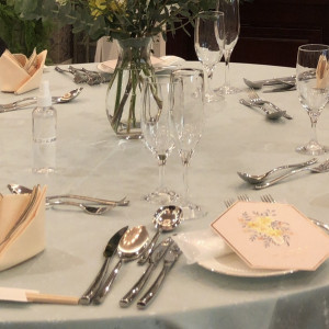 披露宴会場のテーブル|553557さんのベルフリーガーデン（営業終了）の写真(1693717)