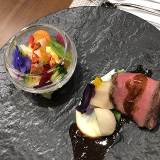 鴨肉のロースと埼玉県産の野菜