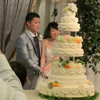 入刀用のケーキも特大！