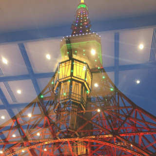 披露宴会場の窓からの景色はこんな感じで東京タワーが大きく