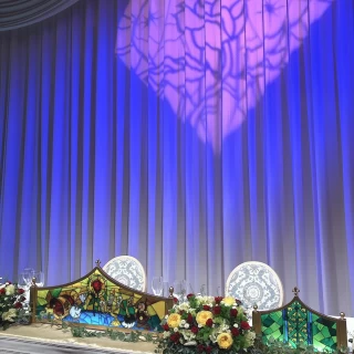 プロジェクションマッピングがきれいな披露宴会場