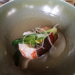 伊勢海老 蓮根饅頭 フカヒレ餡