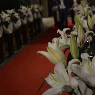 挙式会場、装花