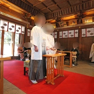 本殿の中にて
