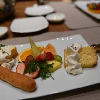 試食、デザートプレート