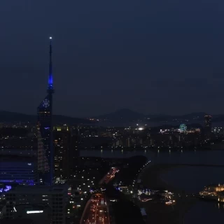 披露宴会場から見える夜景の景色です。