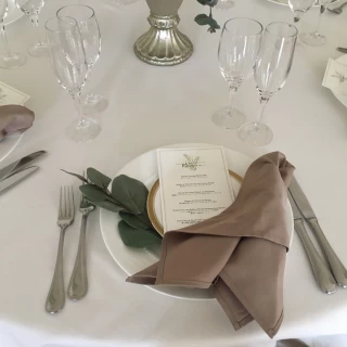 結婚式直前のテーブルコーディネート