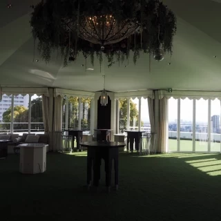 屋上庭園の一画