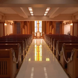 モダンな雰囲気のチャペルでした。