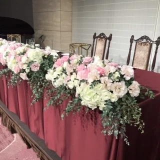 会場内装花