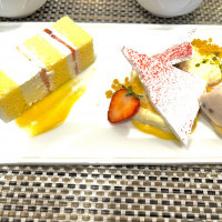 豆乳レアチーズとベリーのアシェット